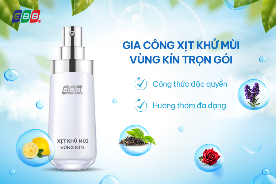 Gia công xịt khử mùi vùng kín