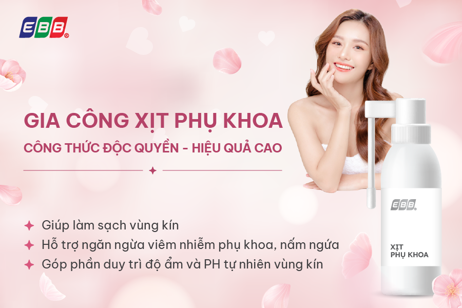 Gia công xịt phụ khoa công thức độc quyền