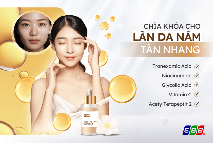 Gia công mỹ phẩm serum trị nám da EBB