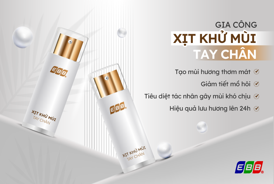 Gia công xịt khử mùi tay/chân